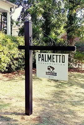 Palmetto Conservation Hanging Sign and Ornamental Post