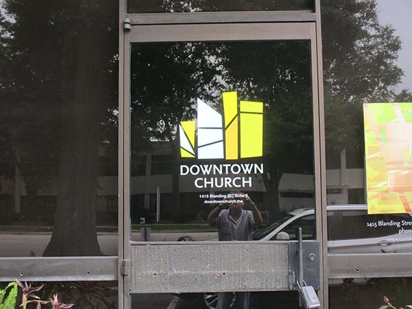 Downtown Church Vinyl Window Decal