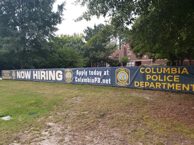 Mesh Banner for Columbia Police Department