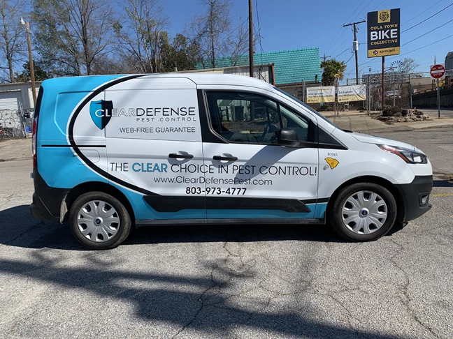 Clear Defense Pest Control Vehicle Wrap