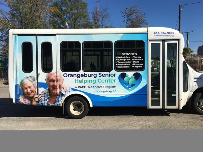 Orangeburg Senior Helping Center Partial Bus Wrap